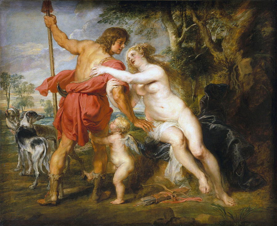 Peter Paul Rubens Painting - Venus and Adonis #9 by Peter Paul Rubens