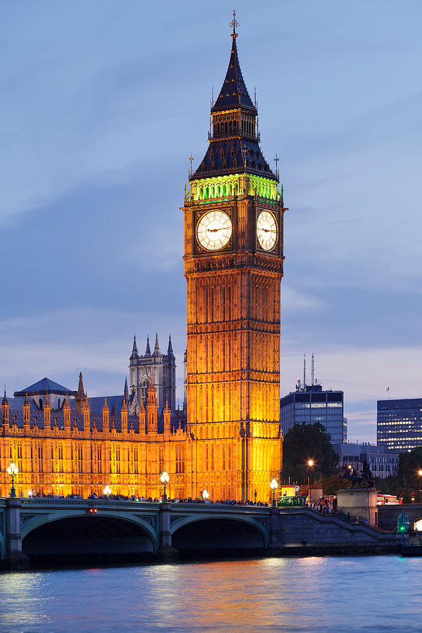 View Of Big Ben And Houses Photograph by Panoramic Images
