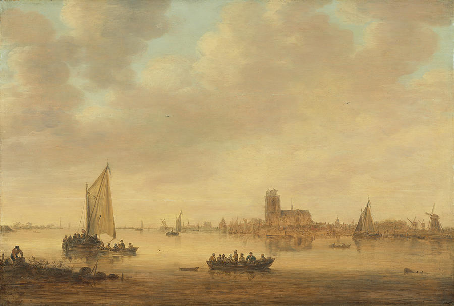 View Of Dordrecht From The Dordtse Kil Painting