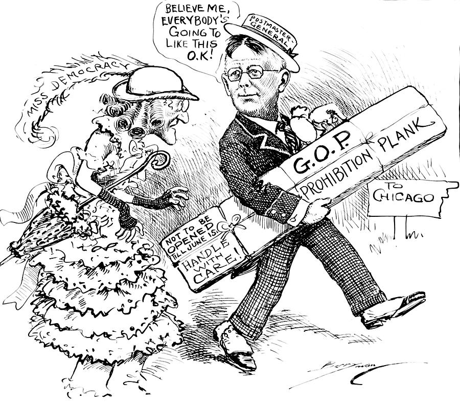 Vintage Political ProhibitionCartoon Drawing by Vintage Pix Pixels