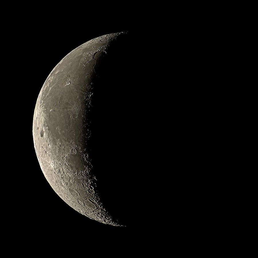 Waning Crescent Moon #4 Photograph by Eckhard Slawik
