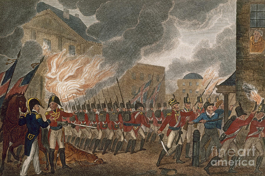 Washington Burning, 1814 #9 Drawing by Granger