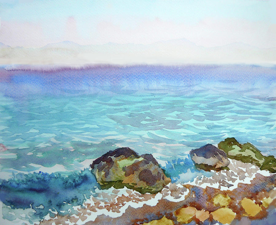 Nature Painting - Watercolor Seascapes #4 by Natalia Piacheva