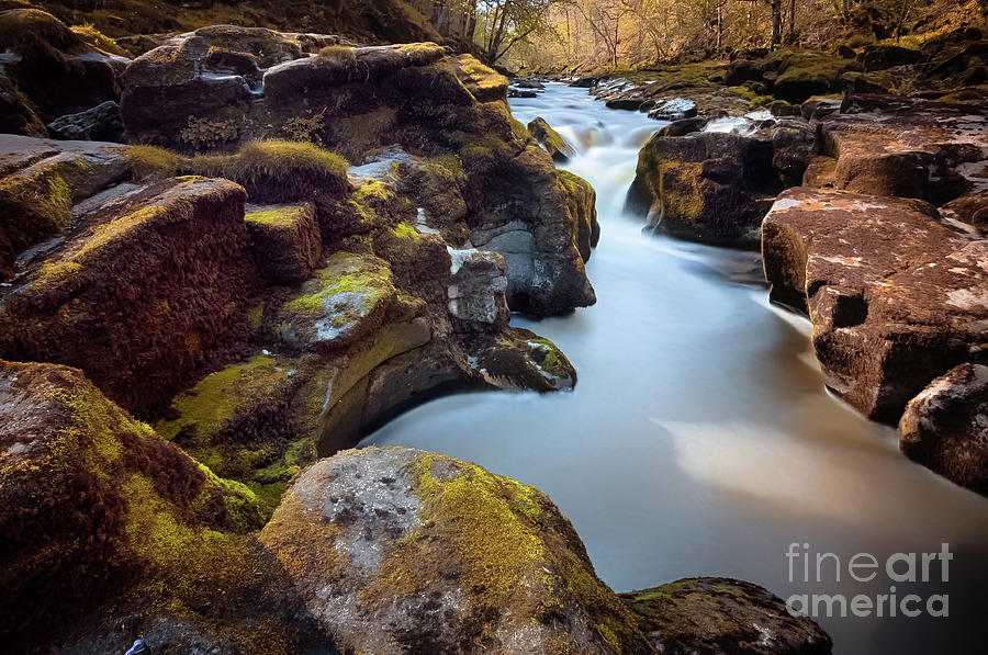 Waterfall on The River Wharfe #4 Photograph by Mariusz Talarek