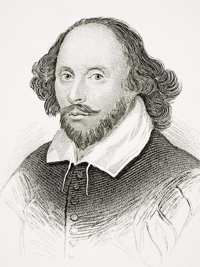 William Shakespeare 1564-1616 English Drawing by Vintage Design Pics