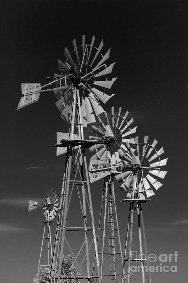 4 Windmills Photograph by Ken DePue