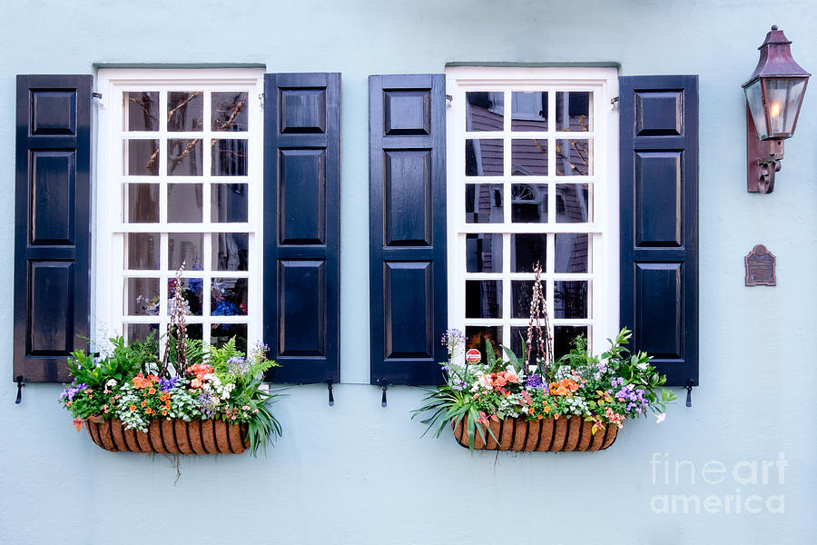 Spring Photograph - Windows of Charleston #4 by Dawna Moore Photography