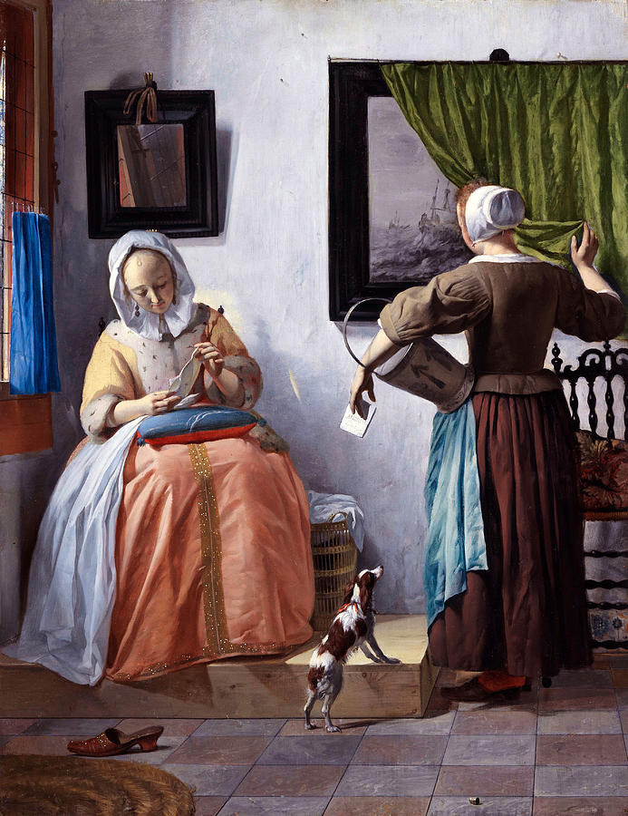 Woman Reading a Letter #5 Painting by Gabriel Metsu