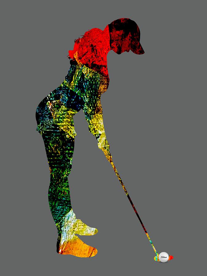 Womens Golf Collection #4 Mixed Media by Marvin Blaine