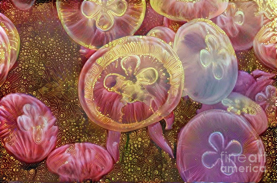 Abstract Jellyfish #40 Digital Art by Amy Cicconi