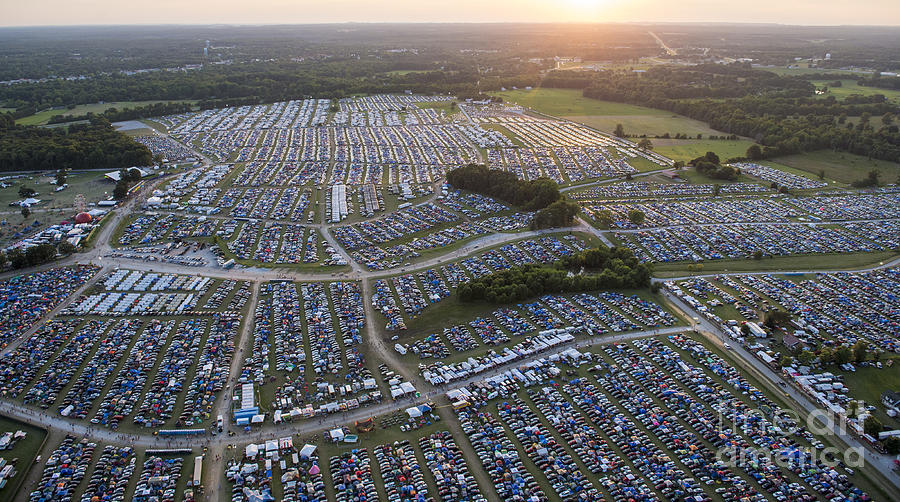 Bonnaroo Music Festival Aerial Photo Photograph by David Oppenheimer