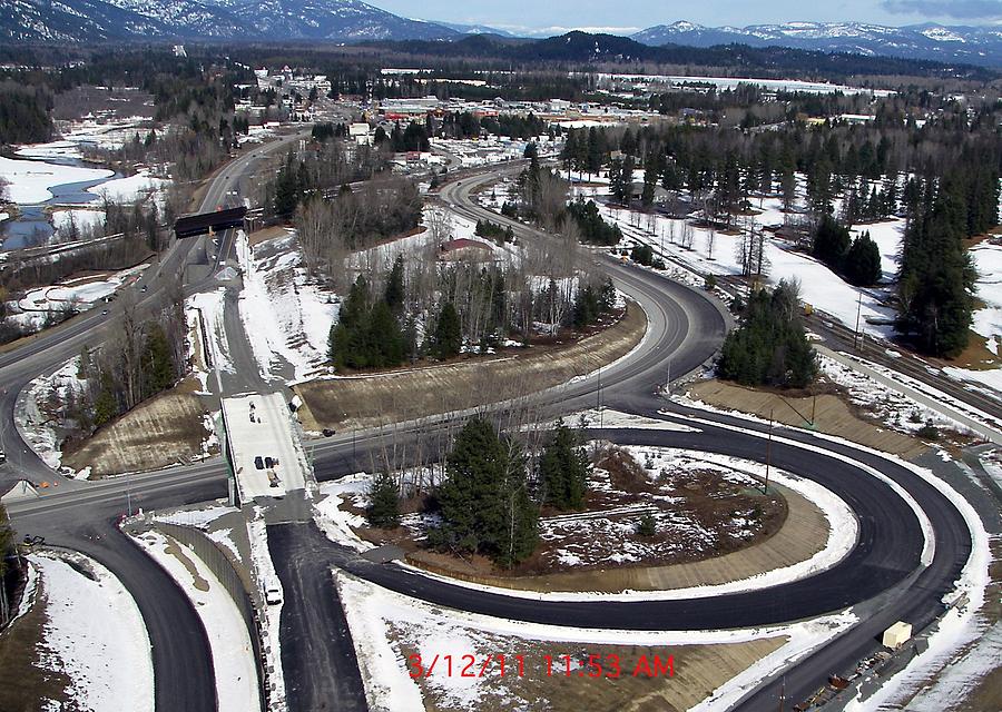 Sandpoint Idaho Photograph - 40  Hwys 95-200 Interchange by Jerry Luther