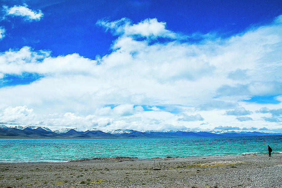 Namtso lake scenery in winter #40 Photograph by Carl Ning