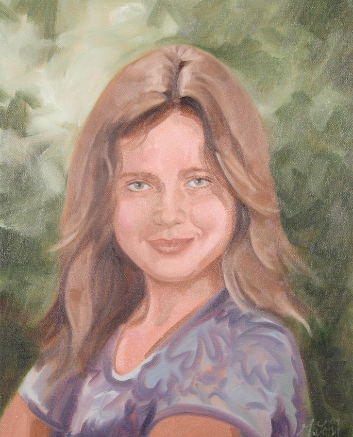 Young Girl Painting by Gary M Long