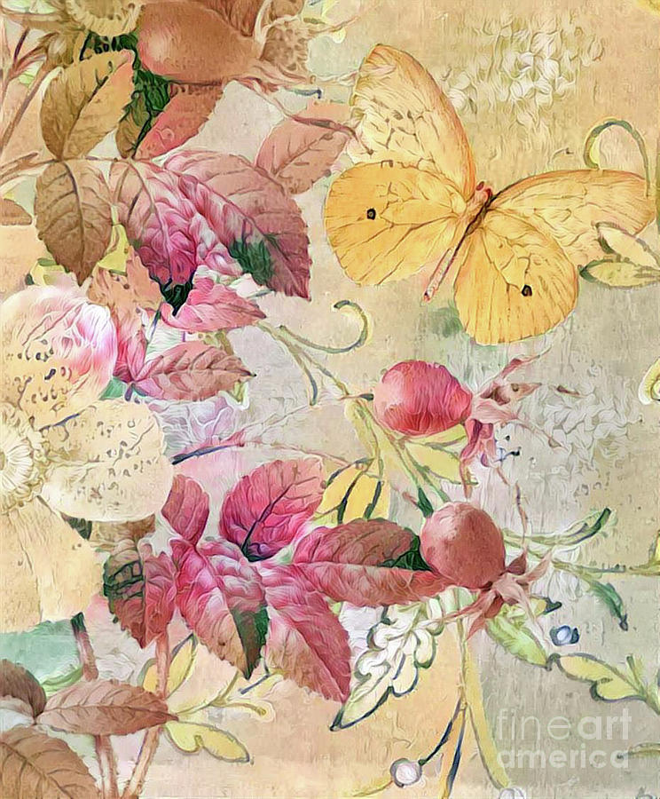 Shabby Chic Botanical Flowers #40 Digital Art by Amy Cicconi