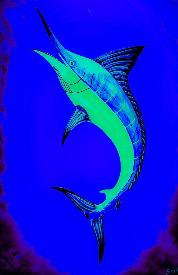 Blue Marlin Painting - Blue Marlin  #41 by Barry Knauff