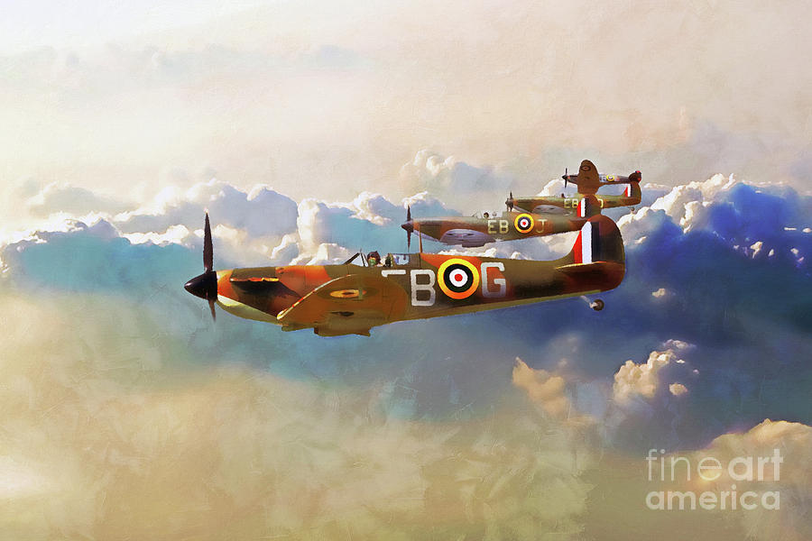 41 Squadron Spitfires Digital Art by Airpower Art