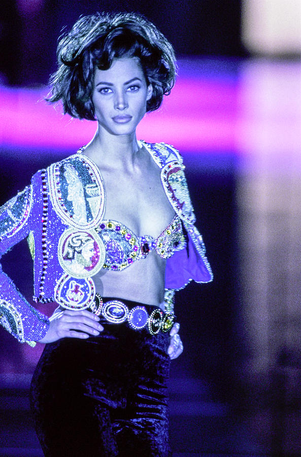 Versace Fall 1991 Rtw Show 41 Photograph by Guy Marineau Versace Fall 1991 Rtw Show 41 Photograph by Guy Marineau