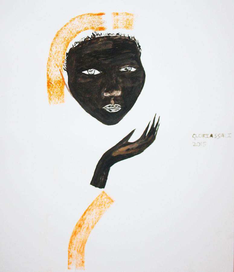 Dinka Bride - South Sudan #42 Painting by Gloria Ssali