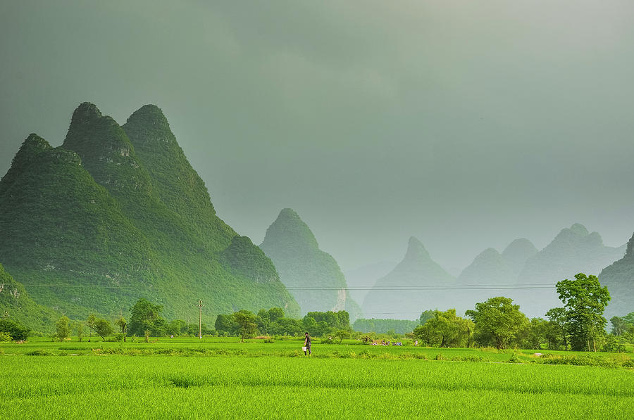 The beautiful karst rural scenery #42 Photograph by Carl Ning