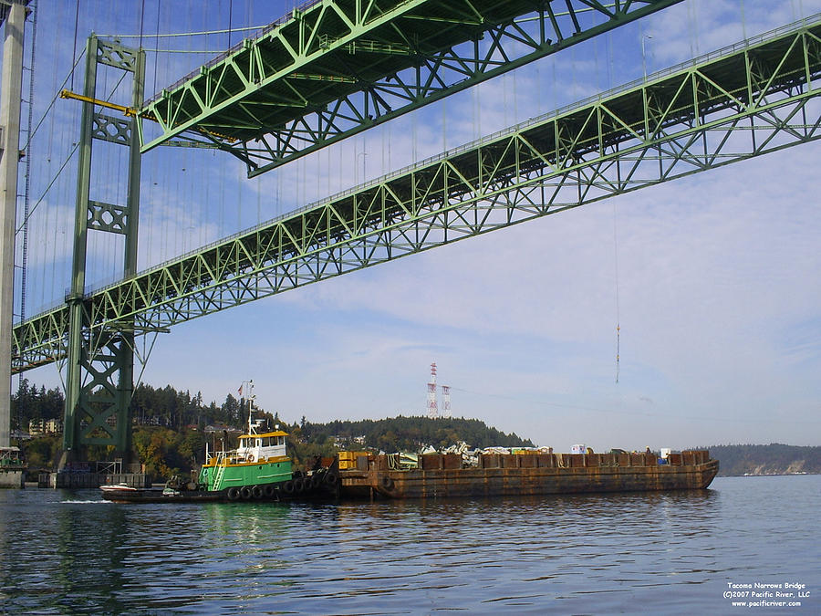 The New Tacoma Narrows Bridge Photograph by Alan Espasandin