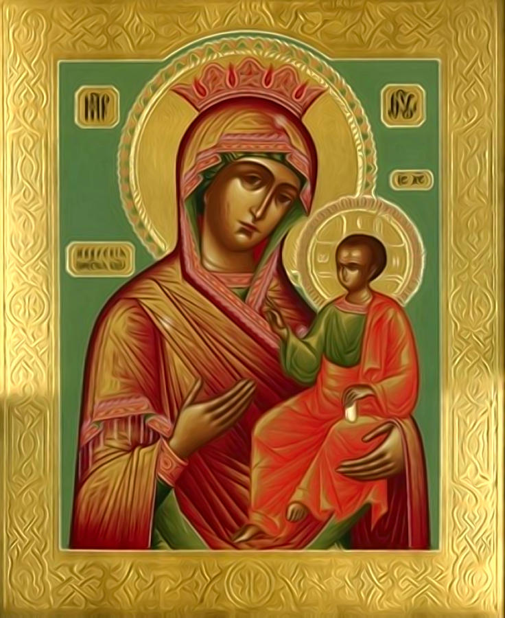 Virgin and Child Icon Religious Art Digital Art by Carol Jackson - Fine ...