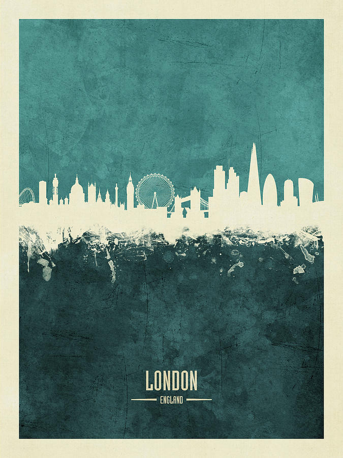 London England Skyline #43 Digital Art by Michael Tompsett