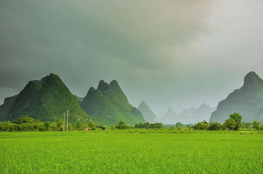 The beautiful karst rural scenery #43 Photograph by Carl Ning