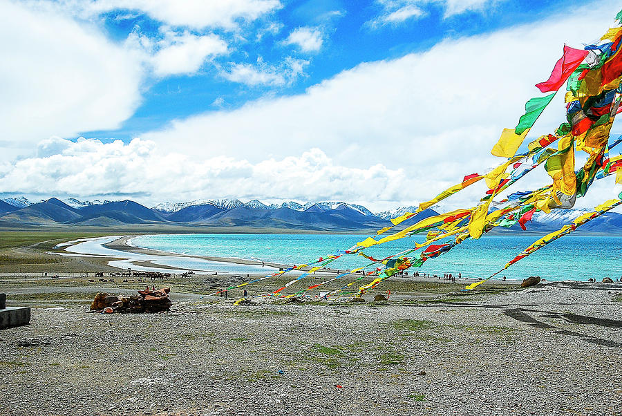 Namtso lake scenery in winter #44 Photograph by Carl Ning