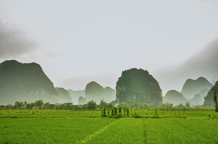 The beautiful karst rural scenery #44 Photograph by Carl Ning