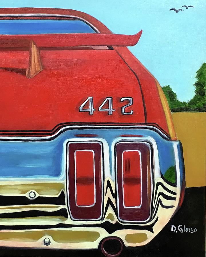 442 and Two Birds Painting by Dean Glorso