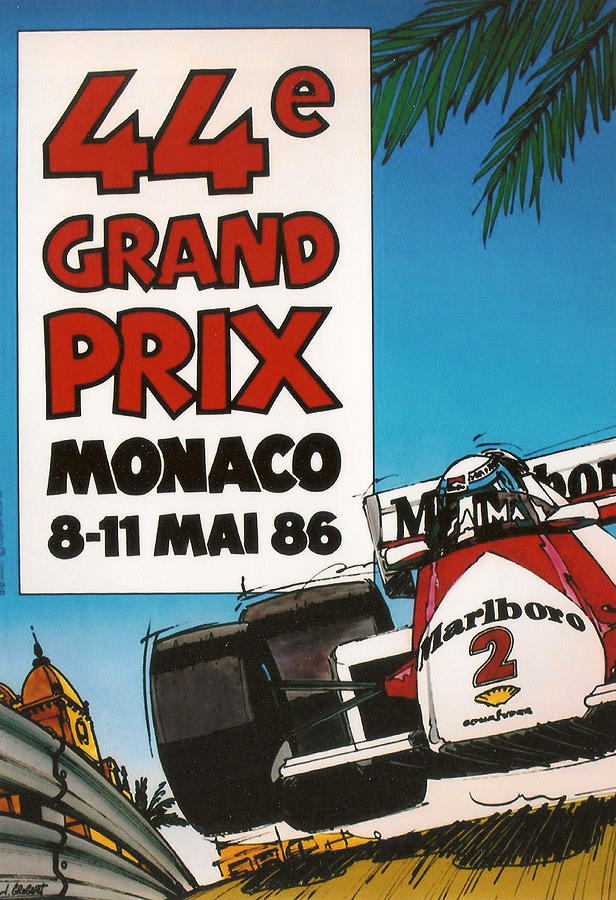 44th Monaco Grand Prix 1986 Digital Art by Georgia Clare