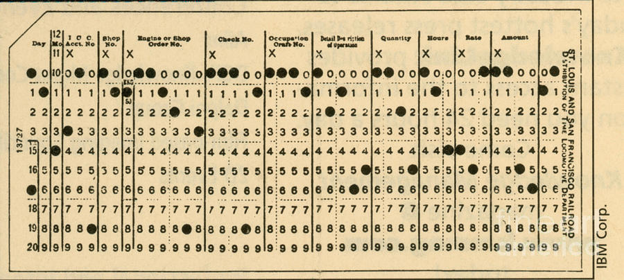 45 Column Punch Cards Photograph by Science Source