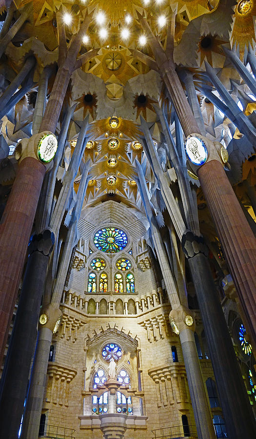 Artistic Achitecture Within The Sagrada Familia In Barcelona Photograph ...