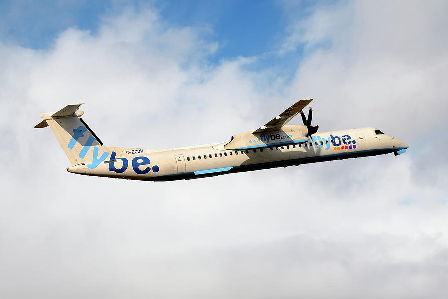 Flybe Photograph - Flybe Bombardier Dash 8 Q400 #46 by Smart Aviation