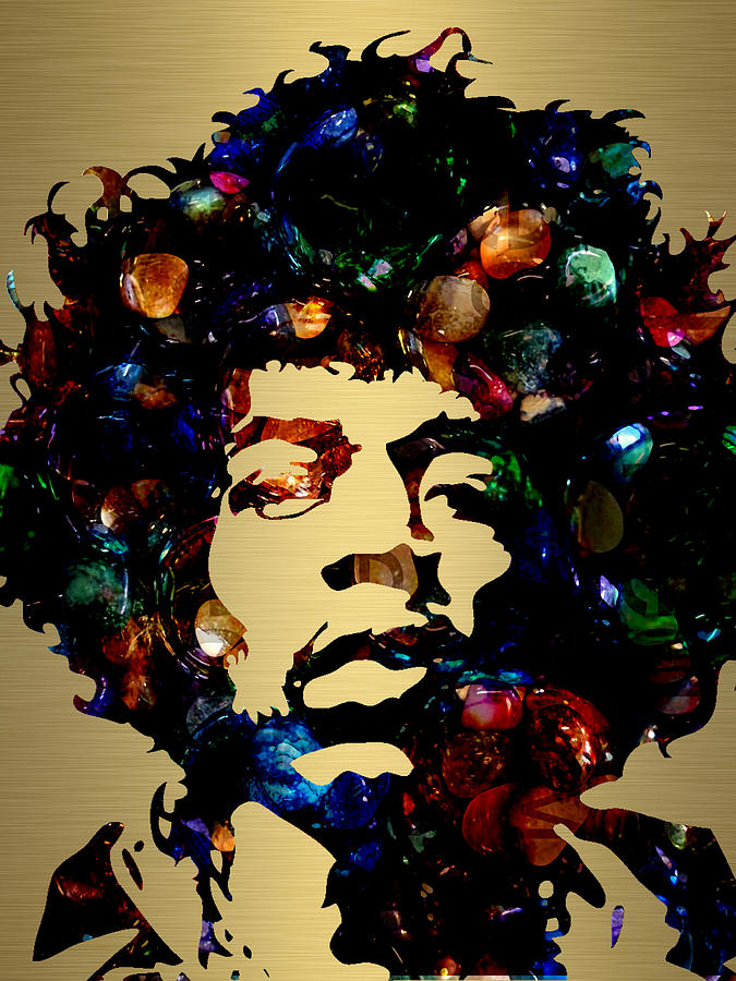 Jimi Hendrix Mixed Media - Jimi Hendrix Collection #46 by Marvin Blaine