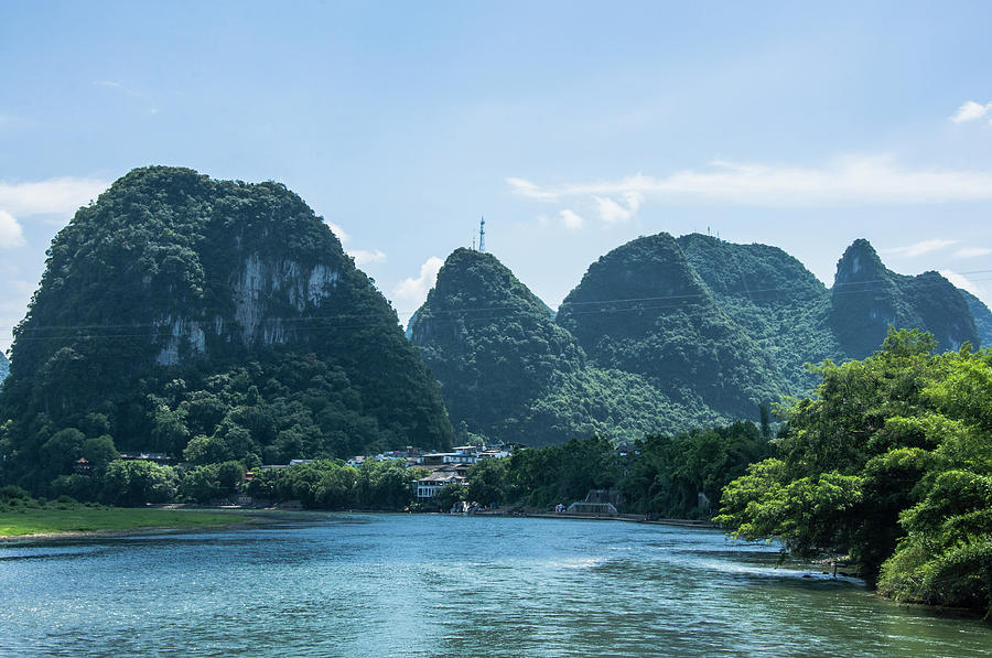 Lijiang River And Karst Mountains Scenery Photograph By Carl Ning 