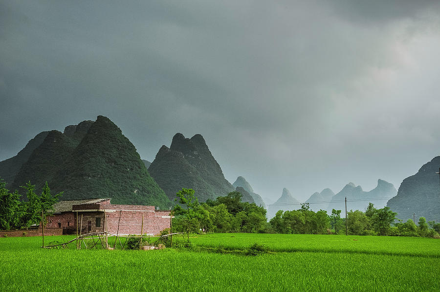 The beautiful karst rural scenery #46 Photograph by Carl Ning