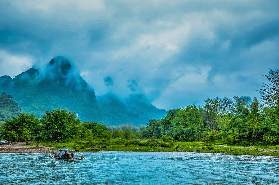 Karst mountains and Lijiang River scenery #47 Photograph by Carl Ning