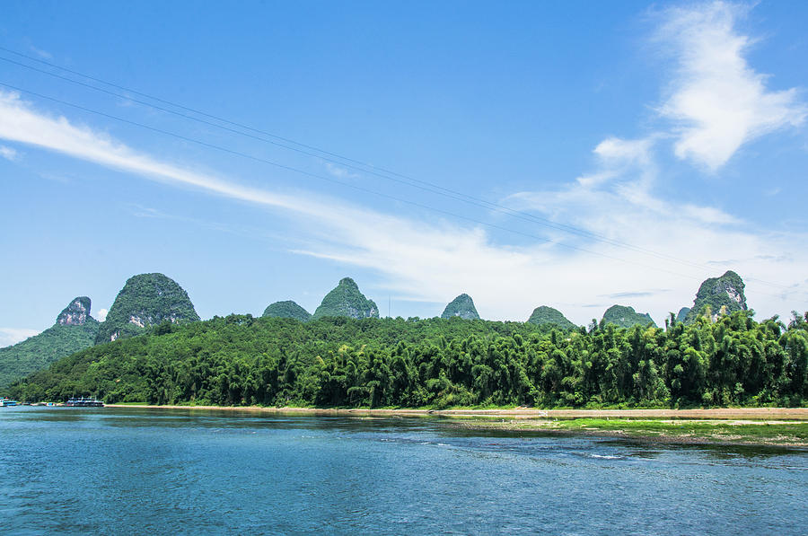 Lijiang River and karst mountains scenery #48 Photograph by Carl Ning