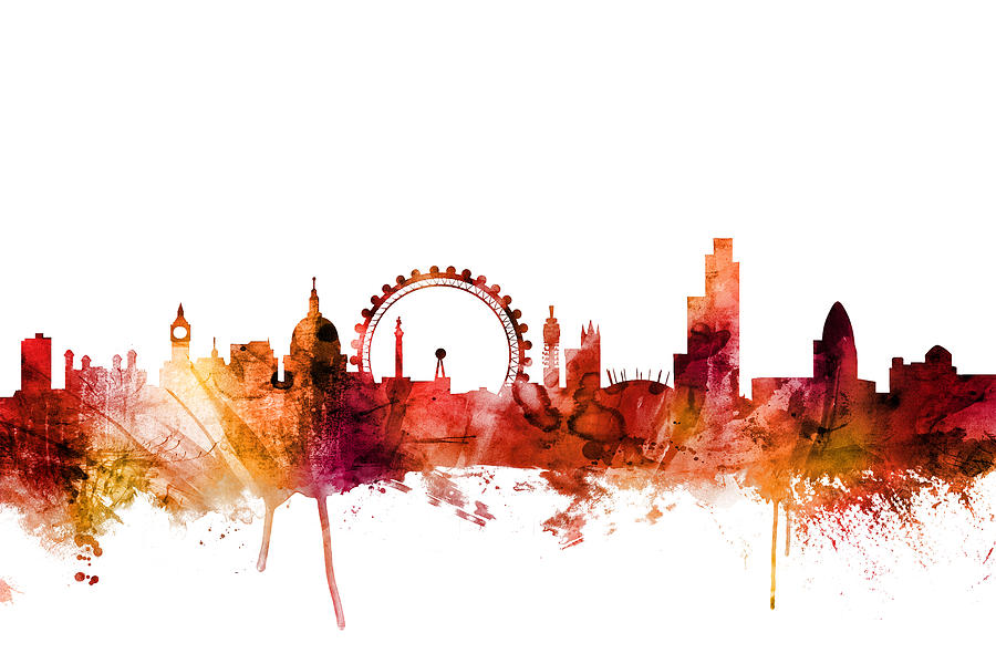 London England Skyline #48 Digital Art by Michael Tompsett