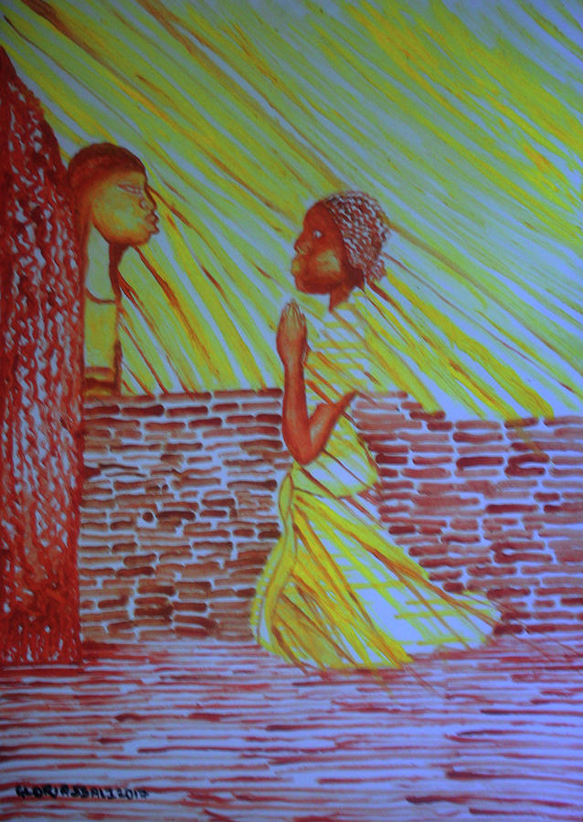 The Annunciation #48 Painting by Gloria Ssali