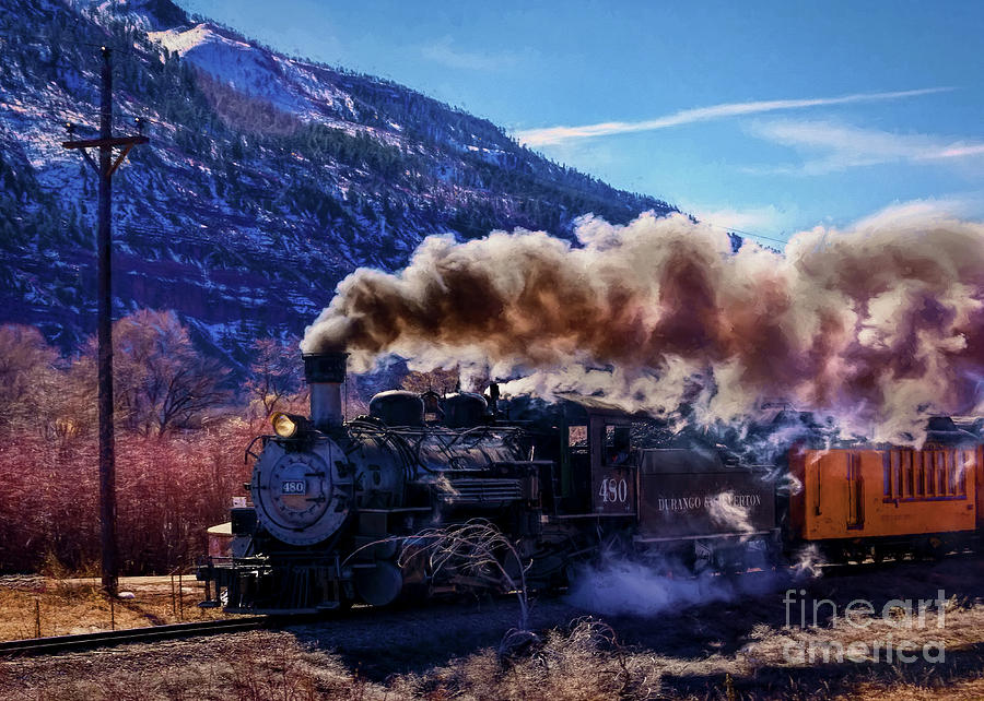480 Steam Engine Winter Run Photograph by Janice Pariza