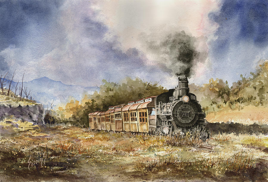 Transportation Painting - 481 From Durango by Sam Sidders