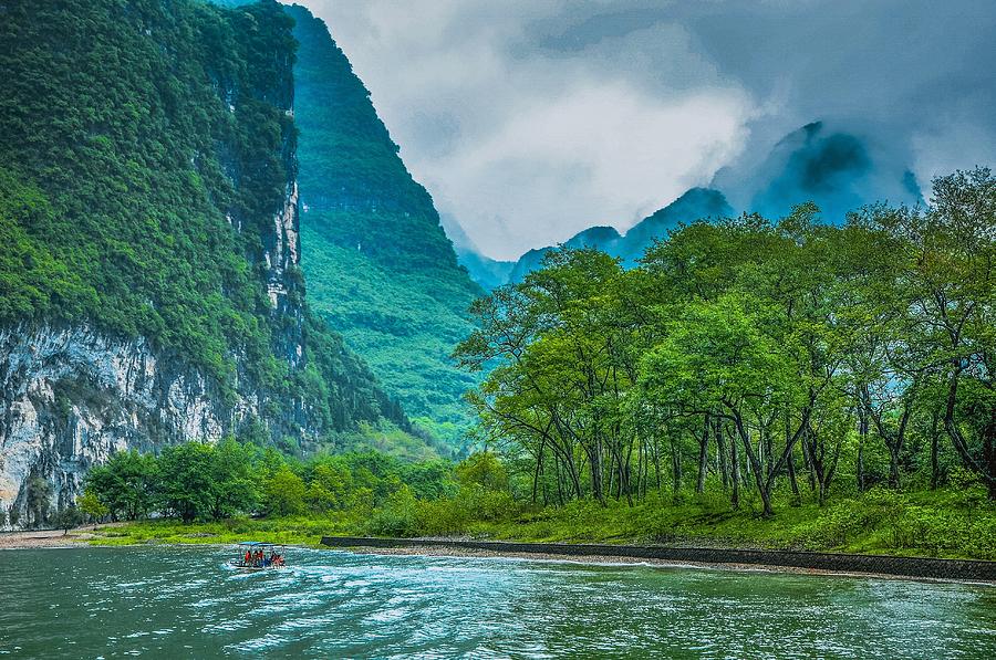 Karst mountains and Lijiang River scenery #49 Photograph by Carl Ning