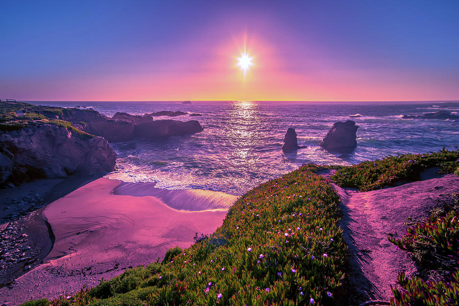 Soberanes point big sur california beautiful sunset #49 Photograph by Alex Grichenko
