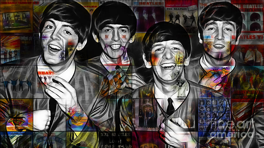 The Beatles Mixed Media - The Beatles Collection #52 by Marvin Blaine