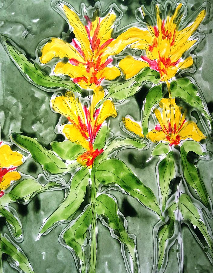 Divine Flowers #493 Painting by Baljit Chadha