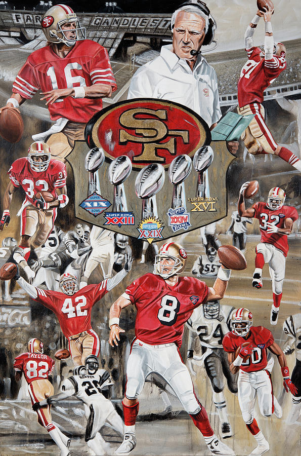 Jerry Rice Painting - 49ers Tribute by Joshua Jacobs