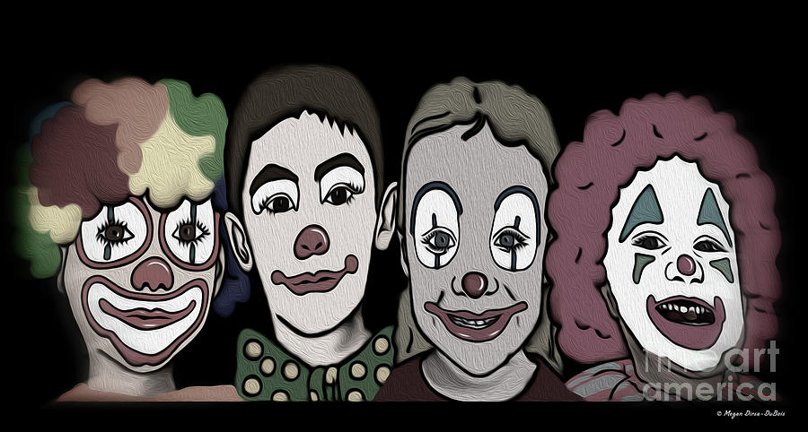 4Happy Clowns 80 Digital Art by Megan Dirsa-DuBois